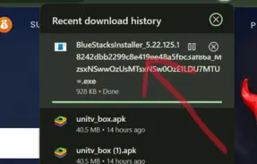 UniTV APK para PC | Download e Instalação no Windows e Mac 2 Baixando arquivo do emulador Bluestacks