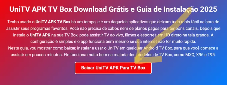 UniTV APK TV Box Download Grátis e Guia de Instalação 2026 1 botão de download do arquivo unitv apk tv box