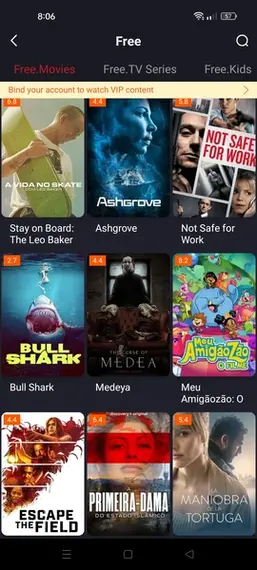 lista de filmes