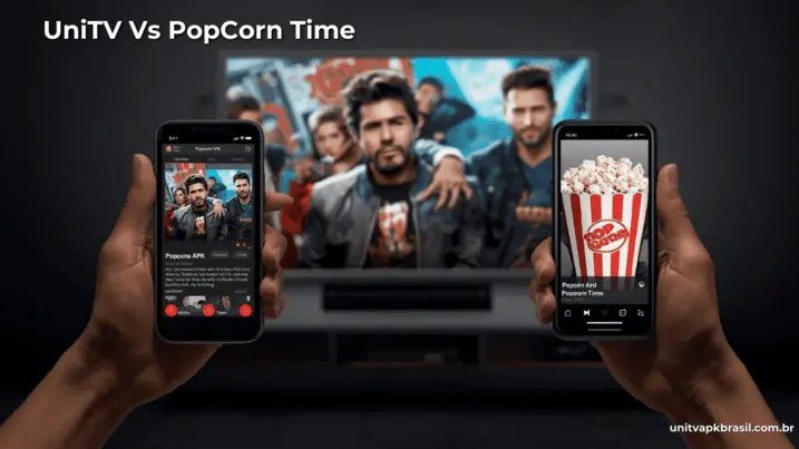 UNITV APK vs PopCorn Time: Qual o Melhor App Grátis em 2026? 5 Comparação entre o APK da UNITV e o PopCorn Time