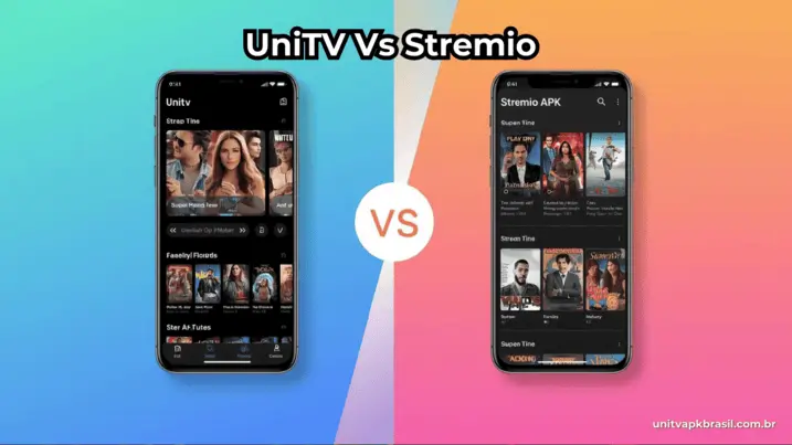 UNITV APK vs Stremio 2026: Qual App de Streaming é Melhor? 1 Comparação entre os aplicativos de filmes UniTV e Stremio